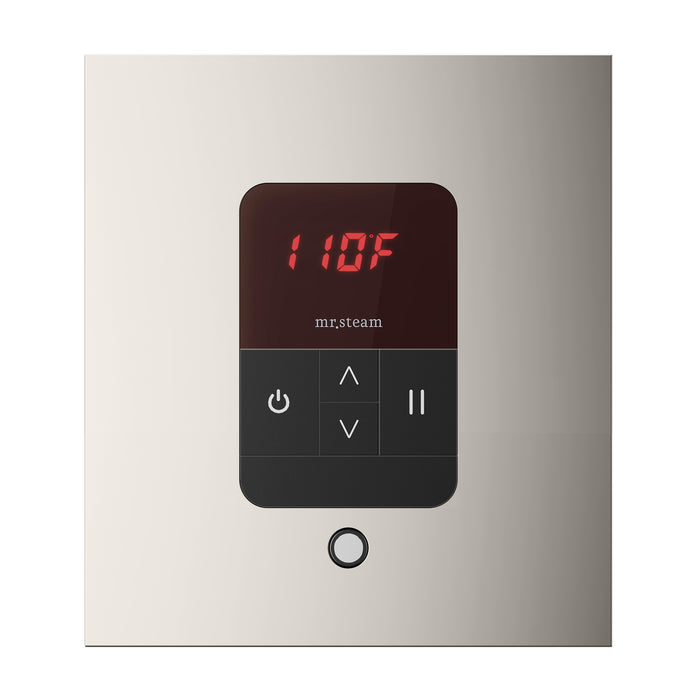 iTempo Steam Shower Control and Aroma Designer SteamHead in Square Polished Nickel