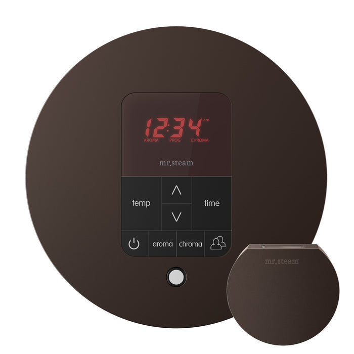 iTempoPlus Steam Shower Control and Aroma Designer SteamHead in Round Oil Rubbed Bronze