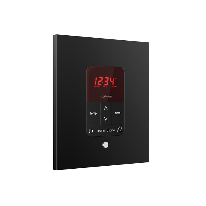 iTempoPlus Steam Shower Control and Aroma Designer SteamHead in Square Matte Black