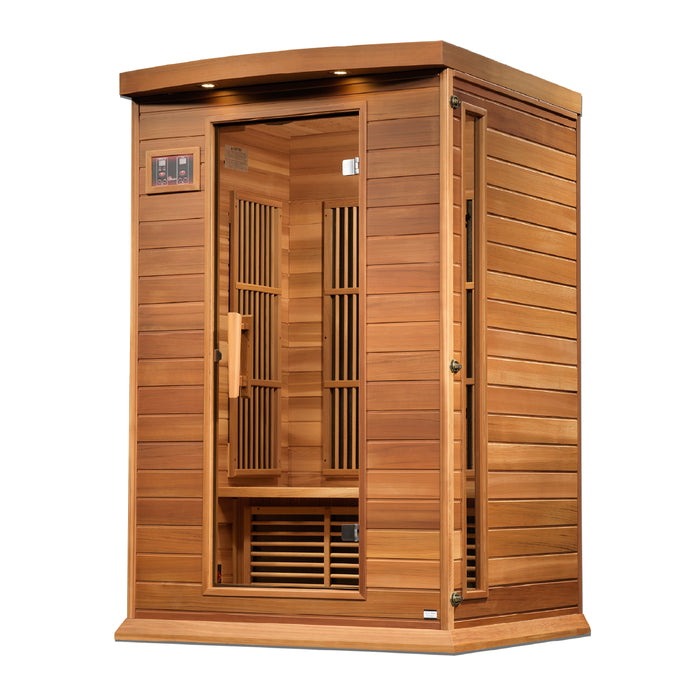 Golden Designs Maxxus 2-Person Near Zero EMF FAR Infrared Sauna Canadian Red Cedar