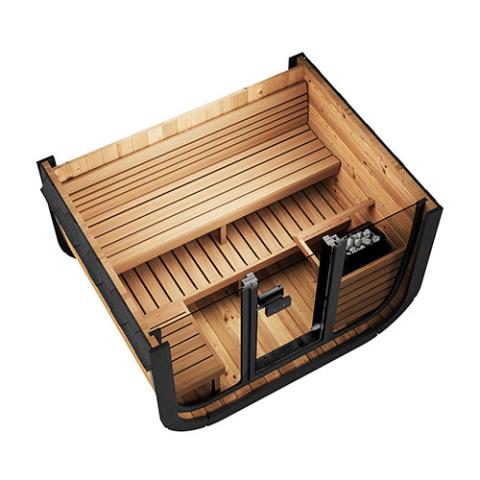 SaunaLife Model CL5G Cube Series Outdoor Home Sauna Kit - 4 Person