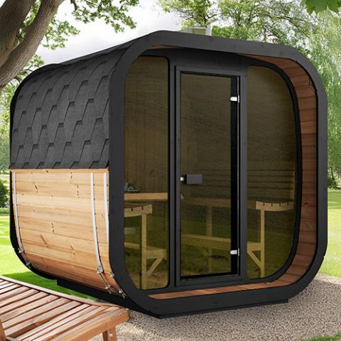 SaunaLife Model CL7G Cube Series Outdoor Home Sauna Kit - 6 Person