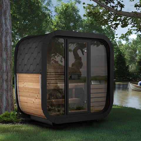 SaunaLife Model CL4G Cube Series Outdoor Home Sauna Kit - 3 Person