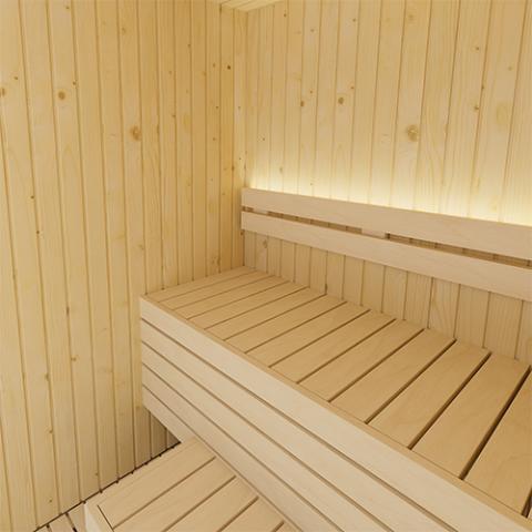 SaunaLife Xperience Series Model X2 Indoor Home Sauna DIY Kit with LED Light System - 2 person