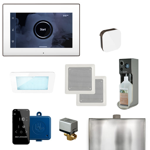 XDream Steam Shower Control Package with iSteamX Control and Aroma Glass SteamHead in White Oil Rubbed Bronze