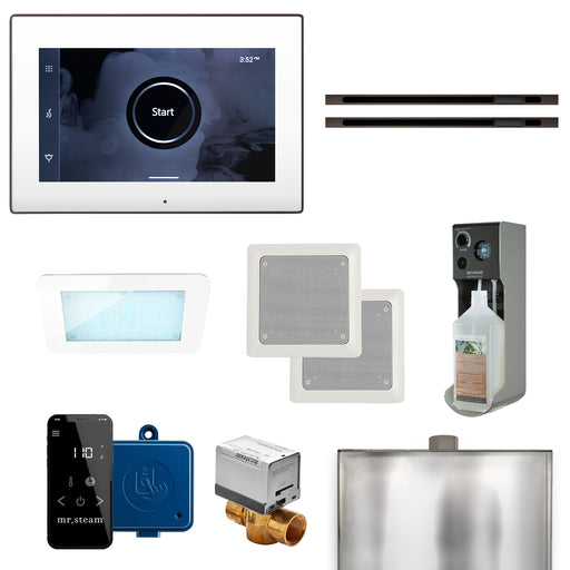 XDream Max Linear Steam Shower Control Package with iSteamX Control and Linear SteamHead in White Oil Rubbed Bronze