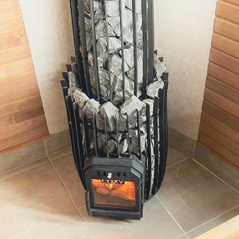 Cozy Heat SW Thru-Wall Wood Burning Sauna Stove - Up to 18kW