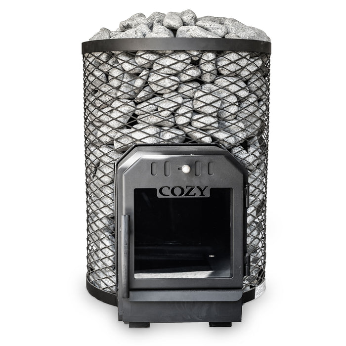 Cozy Heat O Thru-Wall Wood Burning Sauna Stove  - Up to 18kW