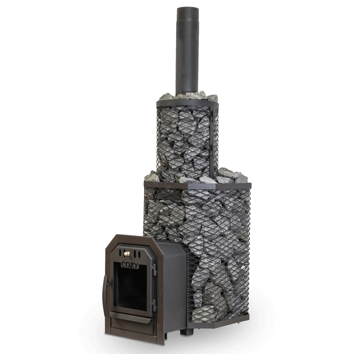 Cozy Heat Thru-Wall Wood Burning Sauna Stove - Up to 18kW