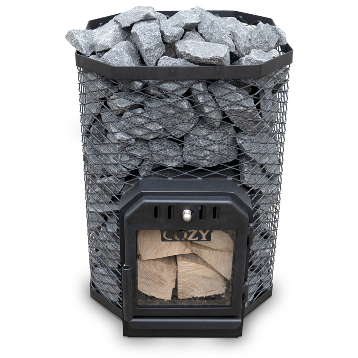 Cozy Heat Thru-Wall Wood Burning Sauna Stove - Up to 18kW