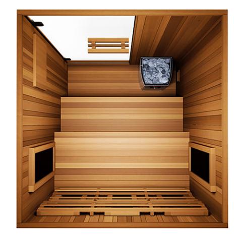 Finnmark FD-4 Trinity Infrared and Steam Sauna Combo (Infrared & Traditional Heater) - 2 person