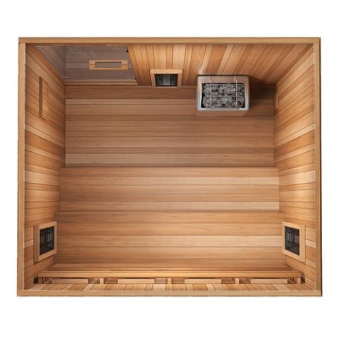 Finnmark FD-5 Trinity XL Infrared and Steam Sauna Combo (Infrared & Traditional Heater) - 4 person