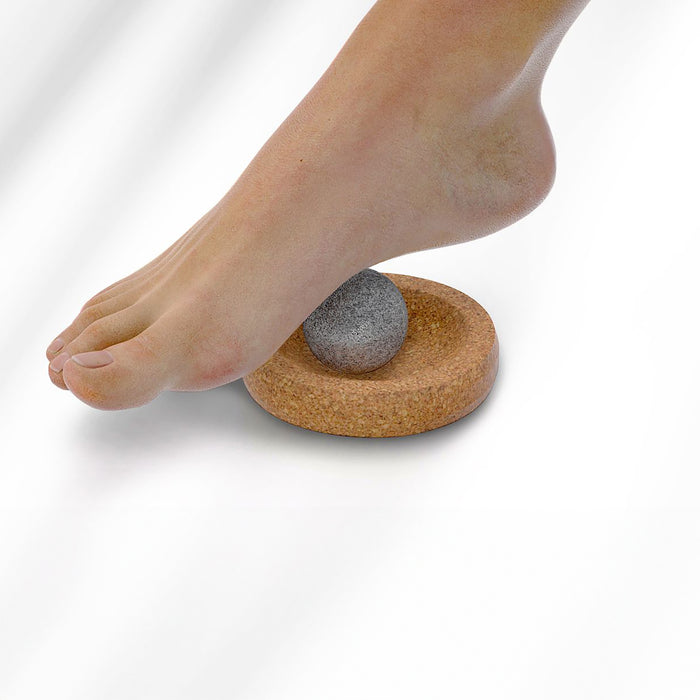 Hukka Mini SoleJoy Sphere Sauna Massage Stone with Natural Cork Base