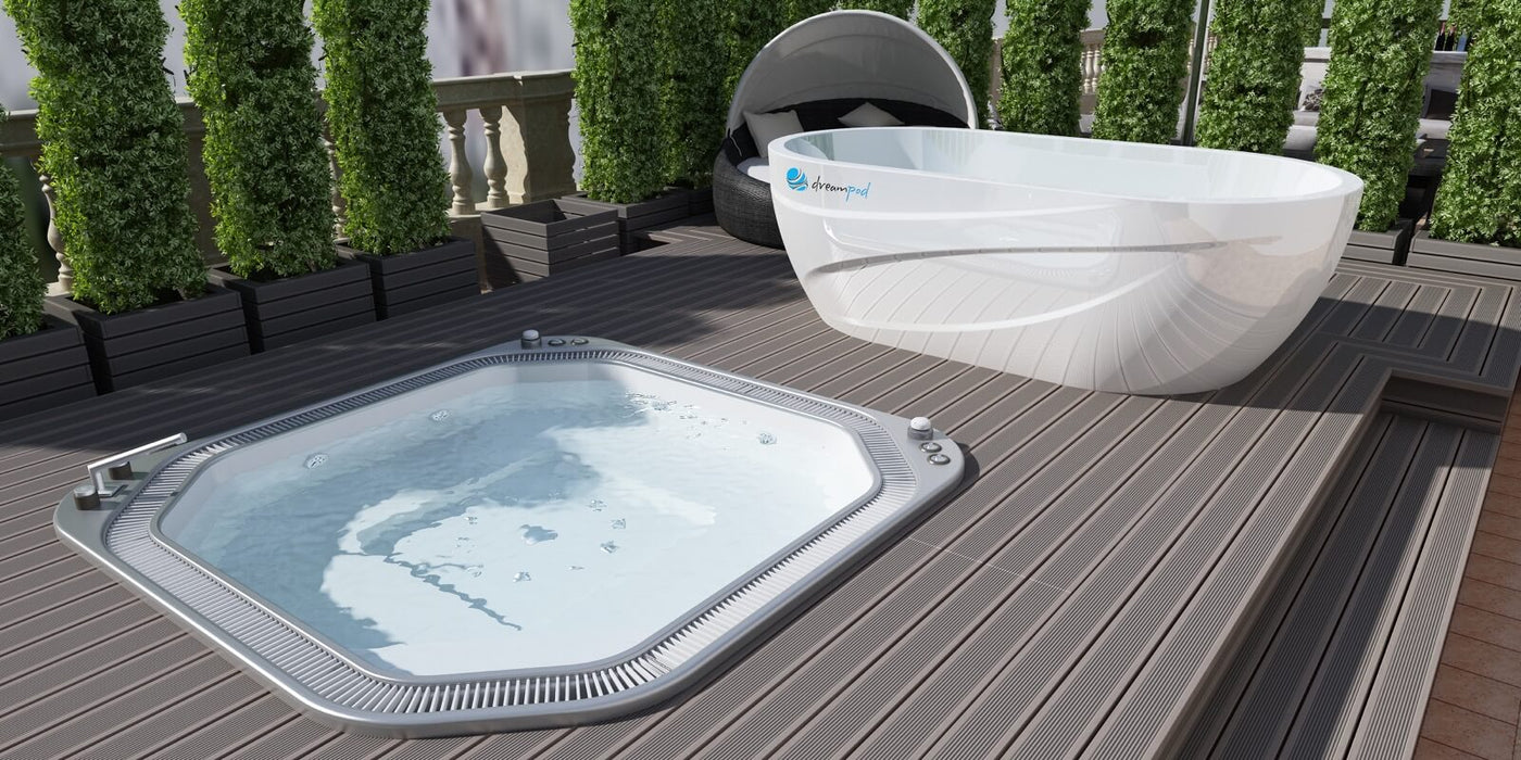 Dreampod Ice Bath with Chiller - White Finish