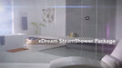 XDream Programmable Steam Generator Control Kit with iSteamX Control and Aroma Glass Steamhead in White Brushed Nickel