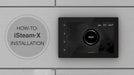 XButler Steam Shower Control Package with iSteamX Control and Aroma Glass SteamHead in Black Brushed Nickel