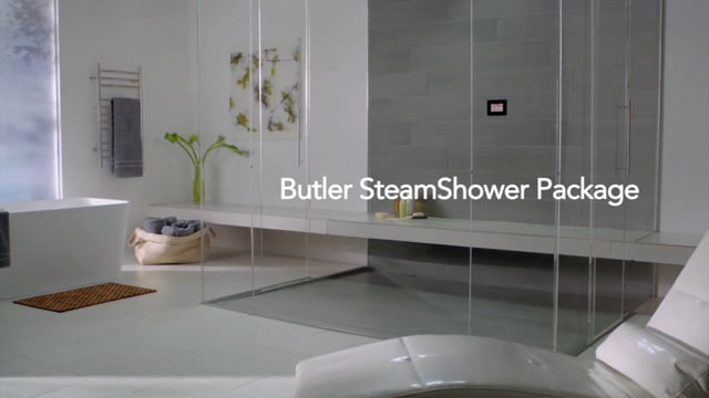 Butler Max Steam Shower Control Package with iTempoPlus Control and Aroma Designer SteamHead in Round Custom Plated/Unfinished