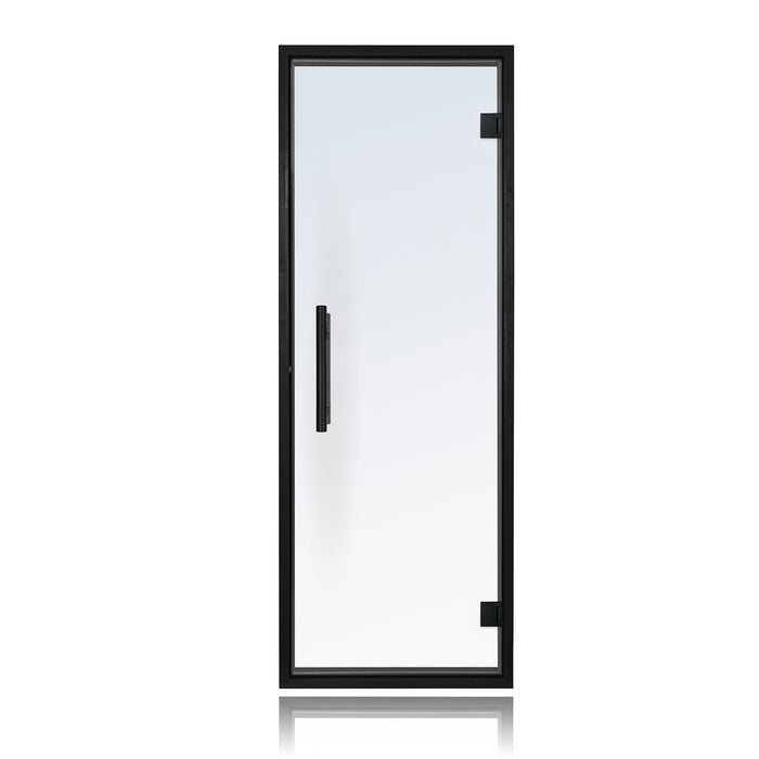 Prosaunas Prehung Clear Glass Sauna Door - Black Alder Frame (24x73)