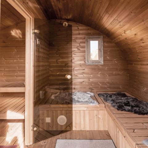 SaunaLife Model G11 Garden-Series Outdoor Home Sauna Kit - 2 Room Sauna