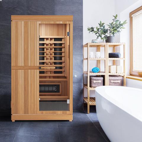 Finnmark FD-4 Trinity Infrared and Steam Sauna Combo (Infrared & Traditional Heater) - 2 person