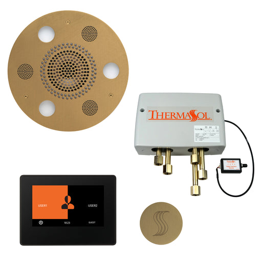 The Total Wellness Package with 7" ThermaTouch Round Satin Brass