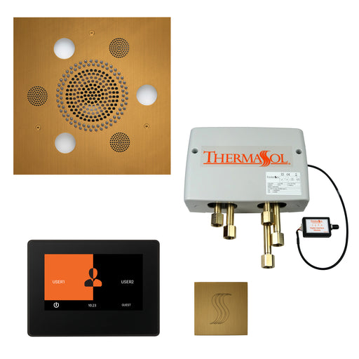 The Total Wellness Package with 7" ThermaTouch and Square Antique Brass