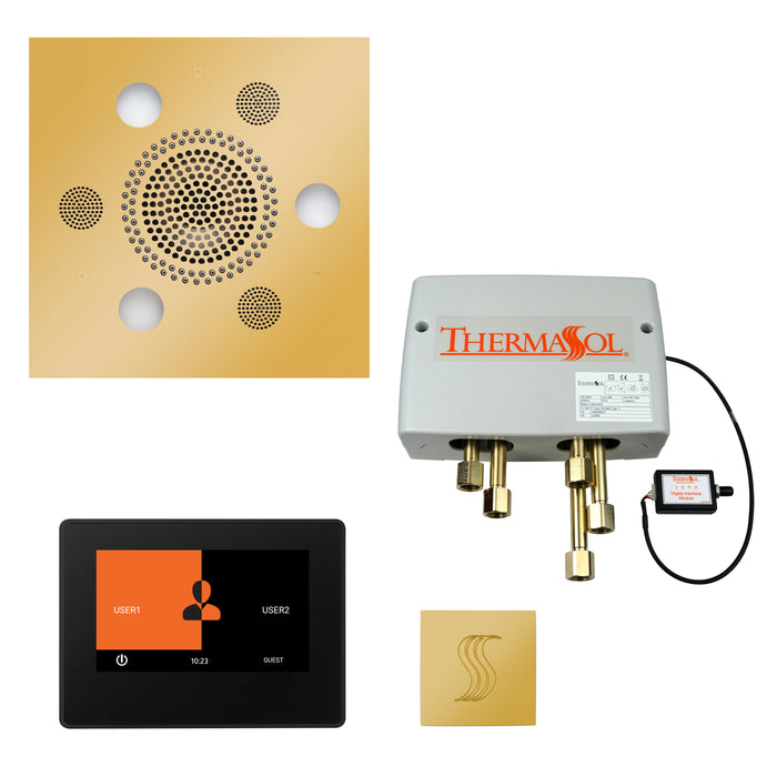 The Total Wellness Package with 7" ThermaTouch and Square Polished Gold