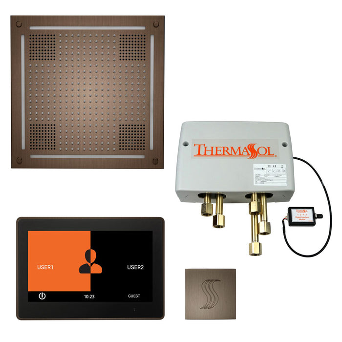 The Total Wellness Hydrovive Package with 10" ThermaTouch  Square Antique Copper