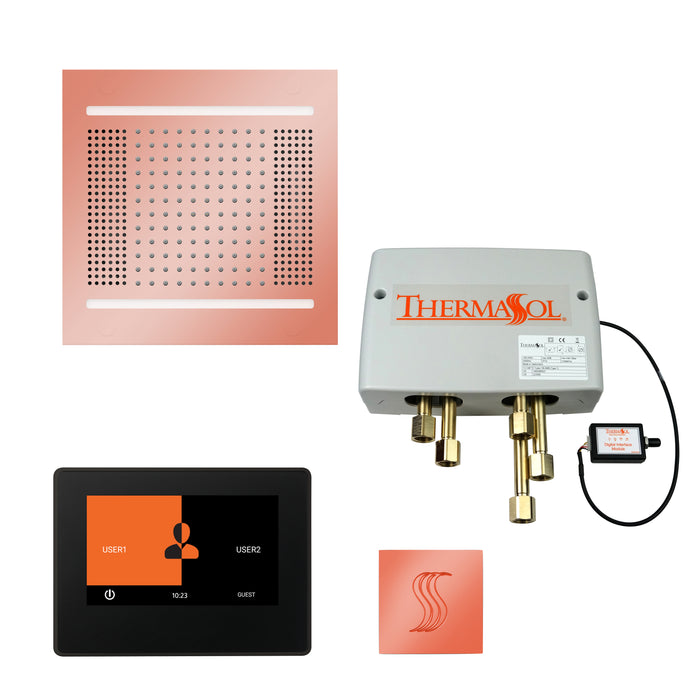 The Total Wellness Hydrovive14 Package with 7" ThermaTouch and Square Copper