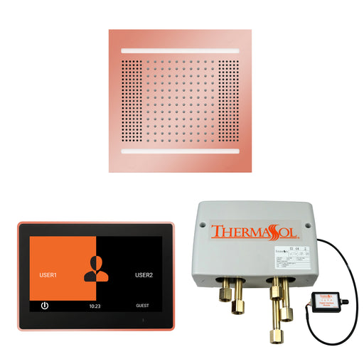 The Wellness Hydrovive14 Shower Package with 10" ThermaTouch Square Copper