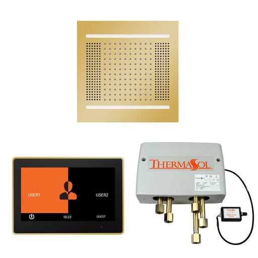 The Wellness Hydrovive14 Shower Package with 10" ThermaTouch Square Polished Gold