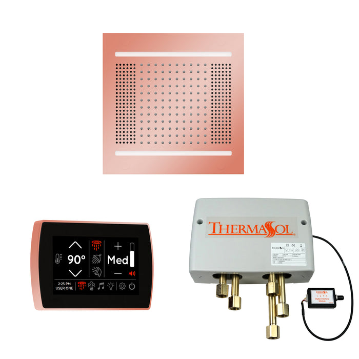 The Wellness Hydrovive14 Shower Package with SignaTouch Square Copper