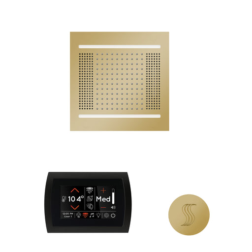 The wellness Hydrovive14 Steam Package with SignaTouch Round Polished Brass