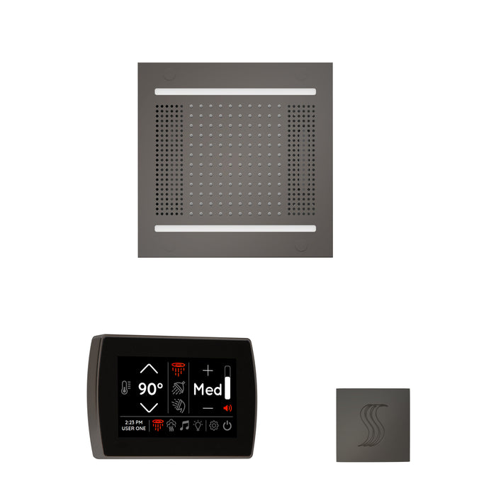 The wellness Hydrovive14 Steam Package with SignaTouch Square Black Nickel