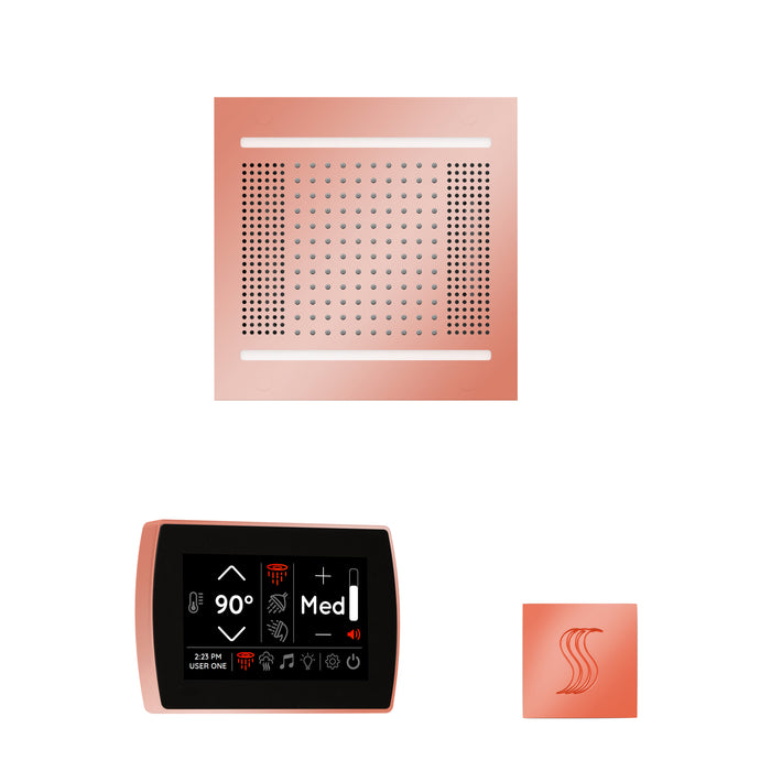 The wellness Hydrovive14 Steam Package with SignaTouch Square Copper