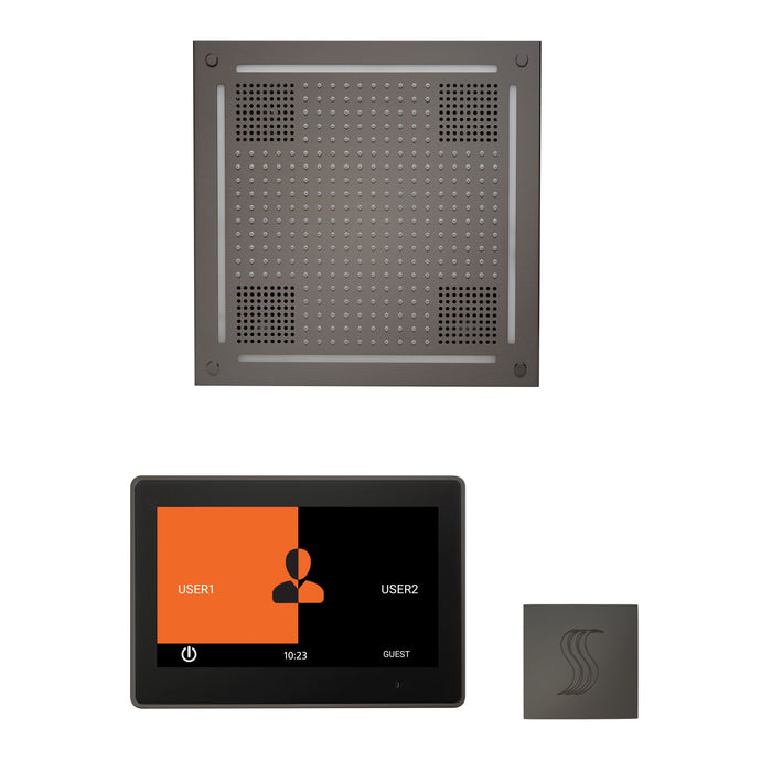 The wellness Hydrovive Steam Package with 10" ThermaTouch Square Black Nickel