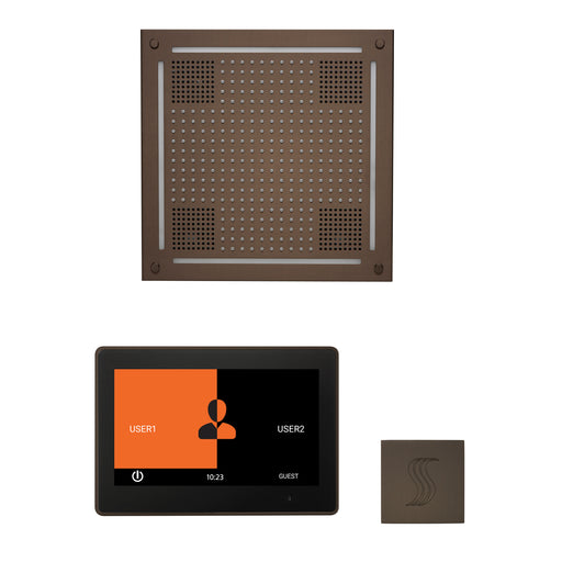 The wellness Hydrovive Steam Package with 10" ThermaTouch Square Oil Rubbed Bronze