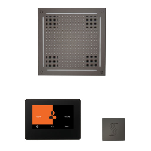 The wellness Hydrovive Steam Package with 7" ThermaTouch Square Black Nickel