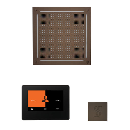 The wellness Hydrovive Steam Package with 7" ThermaTouch Square Oil Rubbed Bronze