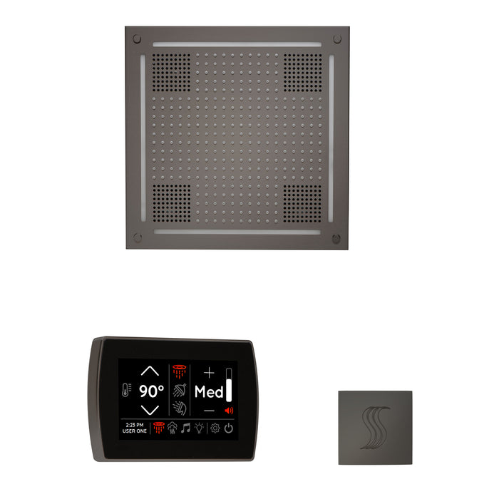 The wellness Hydrovive Steam Package with SignaTouch Square Black Nickel