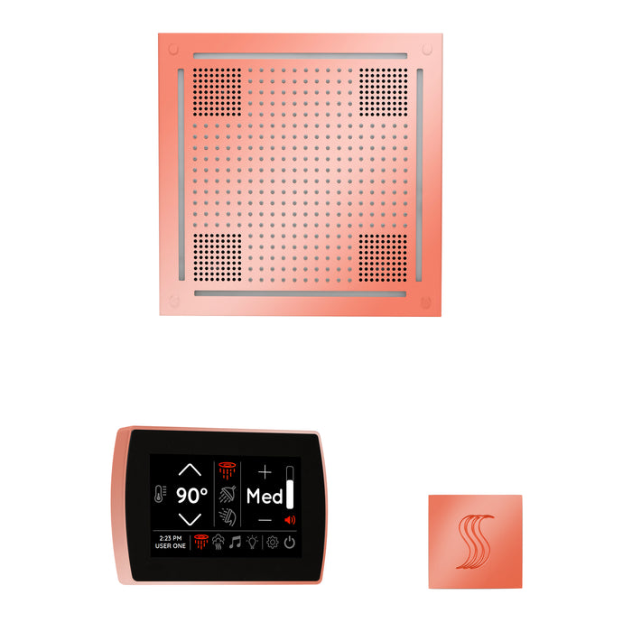 The wellness Hydrovive Steam Package with SignaTouch Square Copper