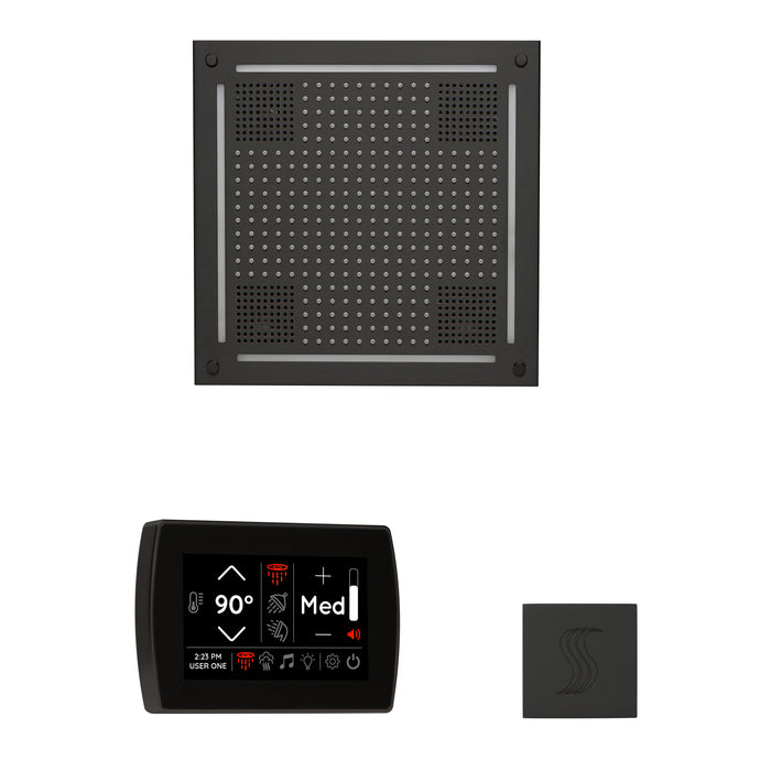 The wellness Hydrovive Steam Package with SignaTouch Square Matte Black