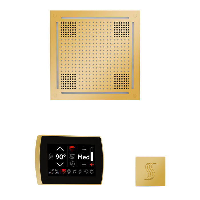 The wellness Hydrovive Steam Package with SignaTouch Square Polished Gold