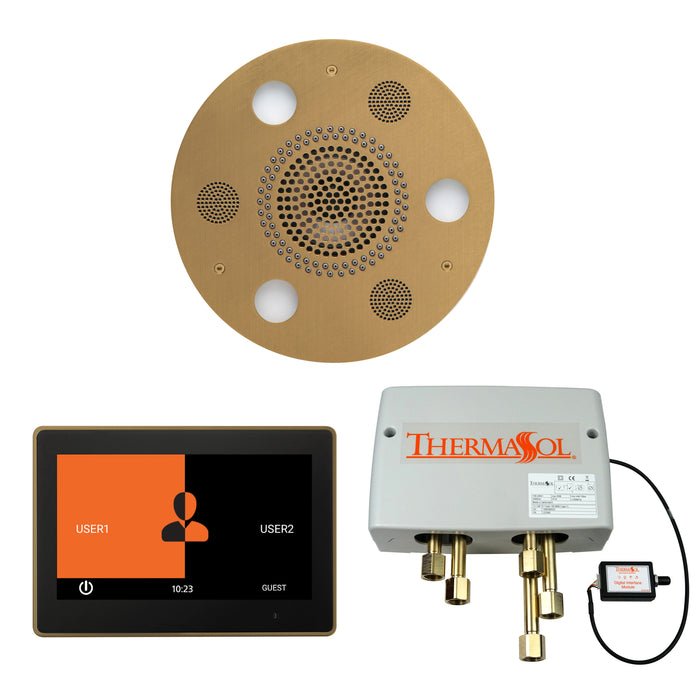 The Wellness Shower Package with 10" ThermaTouch Round Satin Brass