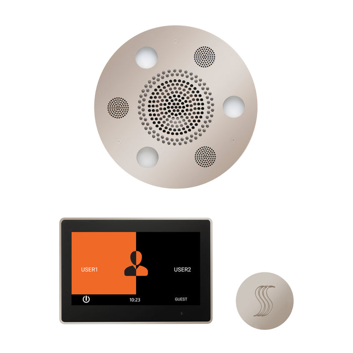 The Wellness Steam Package with 10" ThermaTouch Round Polished Nickel