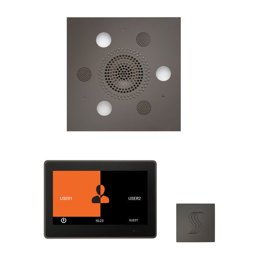 The Wellness Steam Package with 10" ThermaTouch Square Black Nickel