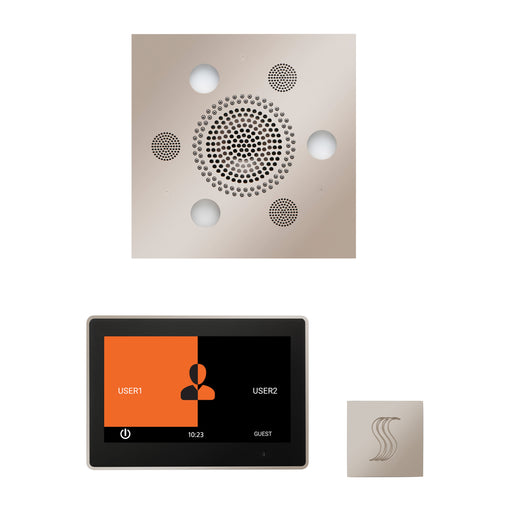 The Wellness Steam Package with 10" ThermaTouch Square Polished Nickel