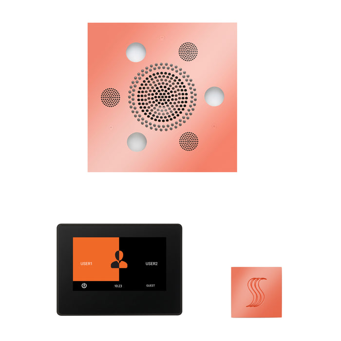 The Wellness Steam Package with 7" ThermaTouch Square Copper