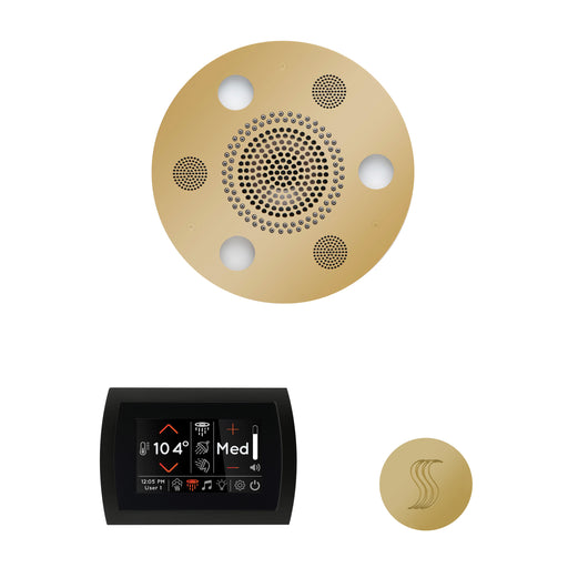 The Wellness Steam Package with SignaTouch Round Polished Brass