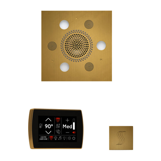 The Wellness Steam Package with SignaTouch Square Antique Brass